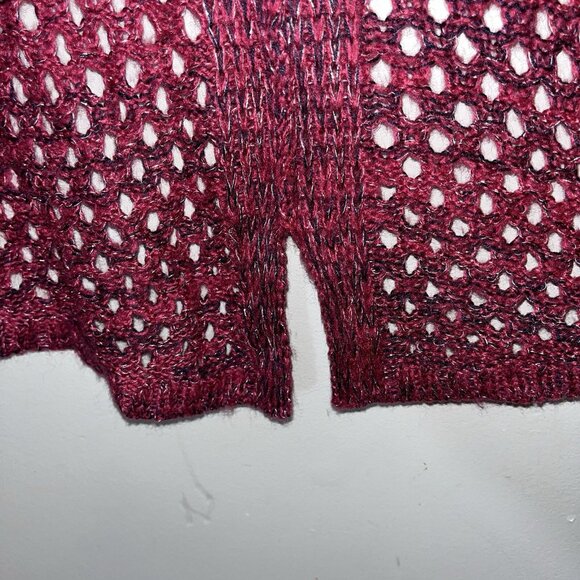 NWT Copper Key Cardigan Sweater Open Front Crochet Pink Purple Lightweight Sz M - Picture 4 of 8